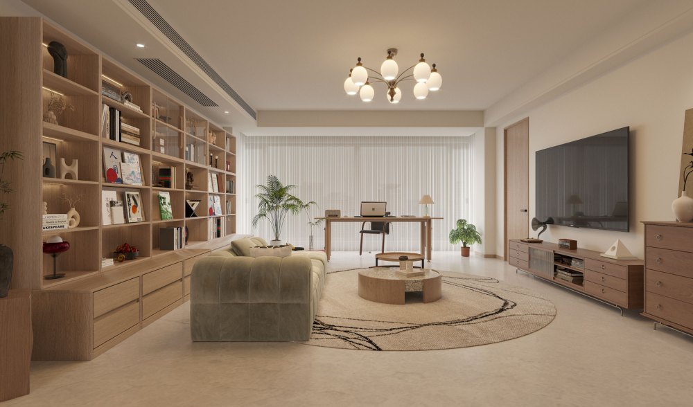 旧房改造 | 住进知识分子味的松弛原木家，170平“高智感”百看不厌！