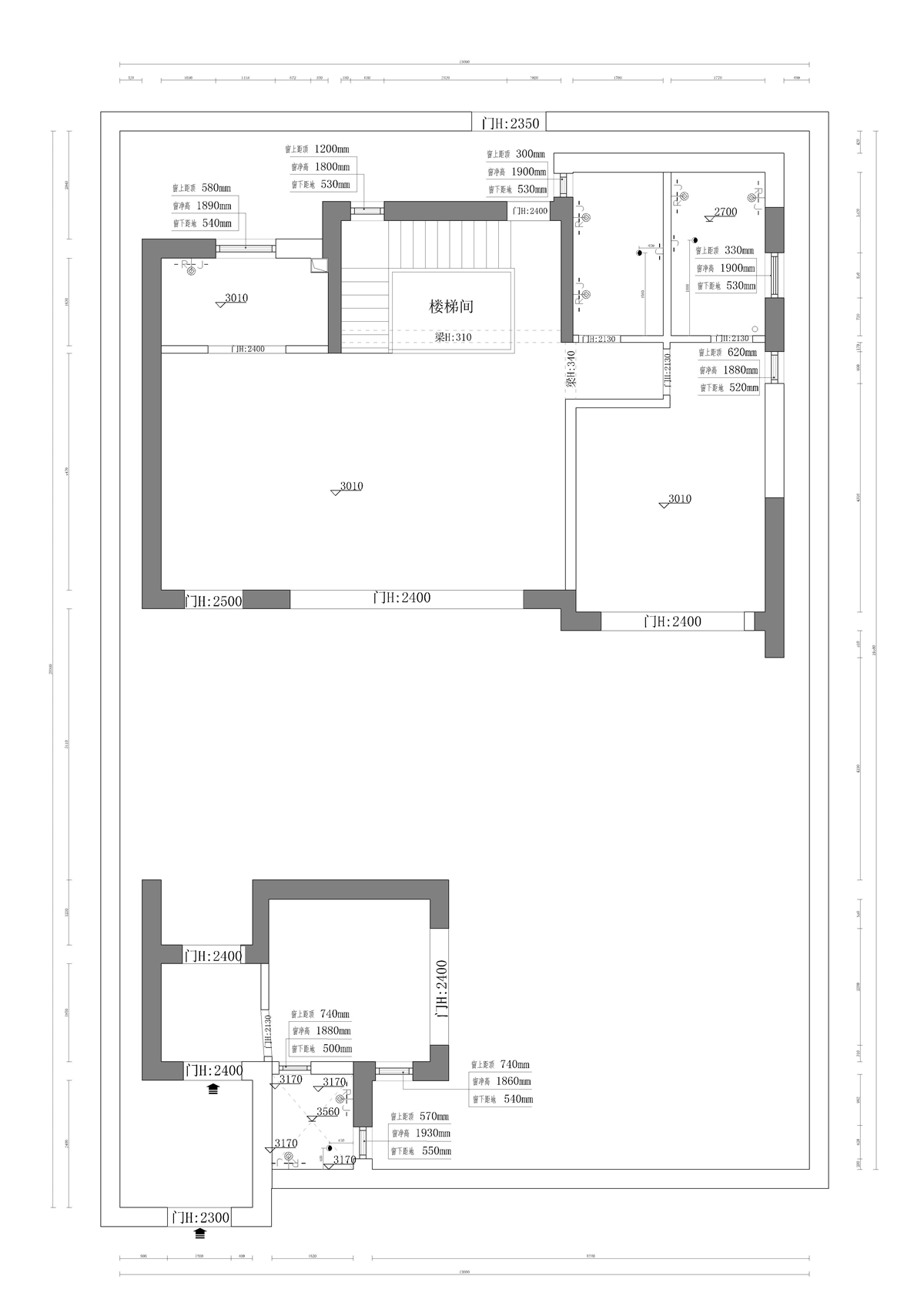 天山国宾一号院 158㎡总结构图 一楼